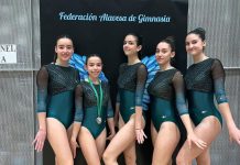 El Gimnasia Aranda se sube al podio de la Copa Norte Las integrantes del Gimnasia Aranda lograron varios puestos de mérito en Vitoria. / Gimnasia Aranda