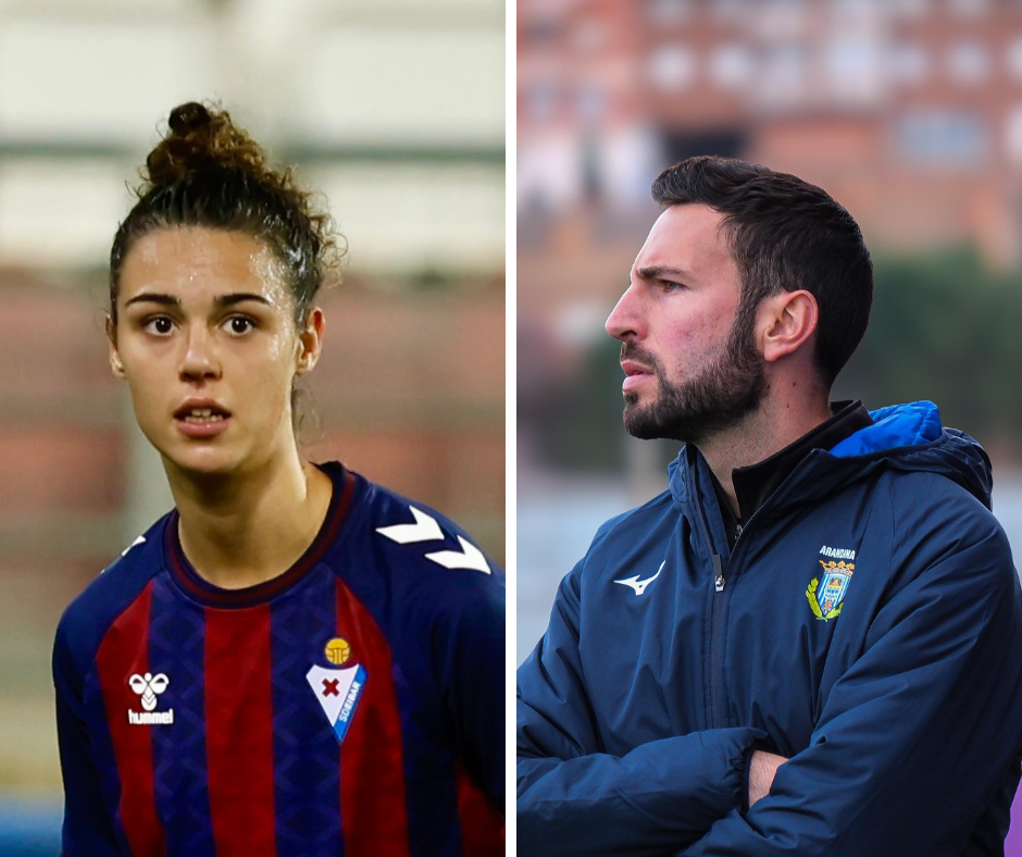 Carla Andrés (SD Eibar) y Álex Izquierdo (Arandina CF) / SD Eibar y Cristian Monzon