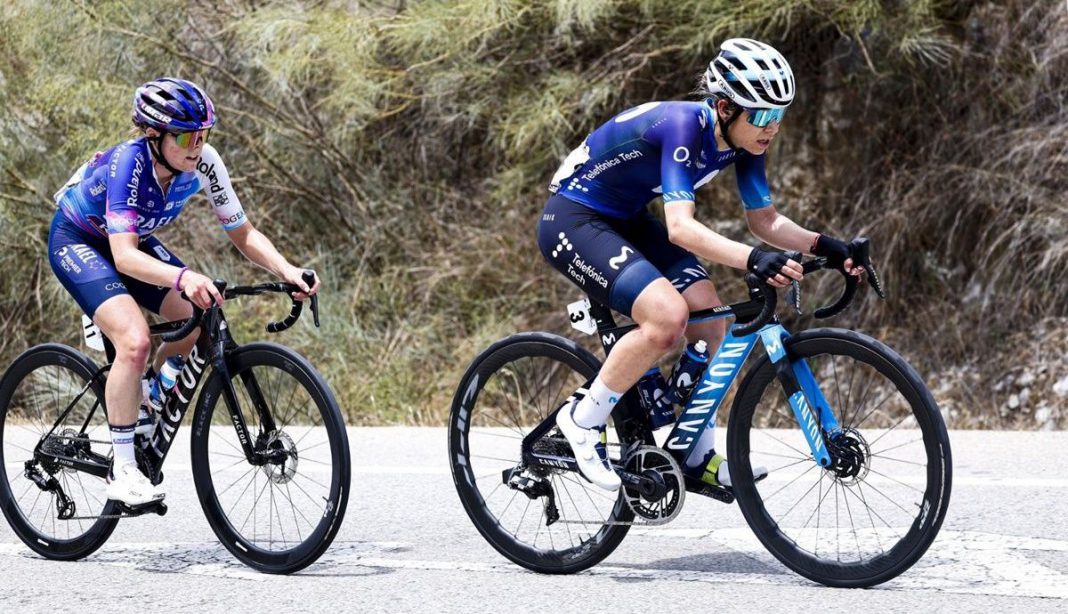 Sara Martín en el sexteto de Movistar para la Strade Bianchi